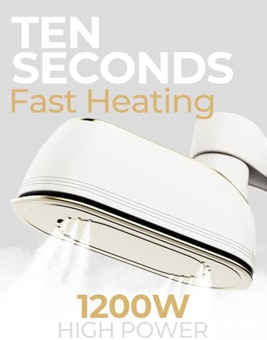 Portable Travel Steamer, 1200W Handheld Fabric Steamer for Clothes, 4 Modes with LCD Display, Powerful Wrinkle Remover for Home & Travel, 150ml Water Tank, 10S Fast Heat-Up, 180° Swivel Handle, White - Image 3