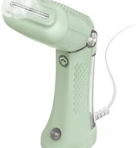 Conair Handheld Garment Steamer for Clothes - Power Steam: Small Size, Big Power - Great for Home, Office, or Travel with Dual Voltage for Worldwide Use, Mint Green