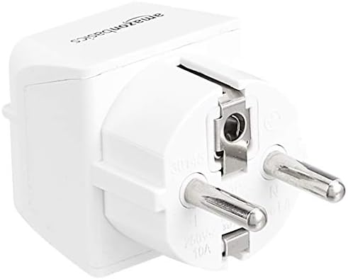 Amazon Basics 3-Pack Travel Plug Adapter Type E/F, Europe - France, Germany, Greece, Hungary, Iceland, the Netherlands, Norway, Poland, Portugal, Romania and Spain, White - Image 3