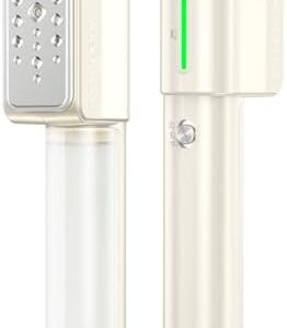 Jack & Rose Dual Voltage Travel Portable Mini Steamer,110-230V,0.9Ib Light,9 * 2.6in Small Mini Travel Size,Steamer Iron 2 in 1,15s Heat-Up,Ceramic Heat Panel,For Global & Europe Traveling