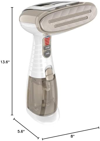 Conair Handheld Garment Steamer for Clothes, Turbo ExtremeSteam 1875W, Portable Handheld Design, Strong Penetrating Steam, White / Champagne - Image 7