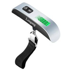 Digital Hanging Luggage Scale with Backlit for Travel, Portable Handheld Suitcase Weight Scale with Hook, 110 Pounds, Battery Included