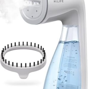 HiLIFE Steamer for Clothes, Handheld Clothes Steamer with Large 300ml Tank, 1100W Clothing Steamer, Fabric Wrinkle Remover, Portable & Compact Travel Size Garment Steamer ONLY FOR 120V (White)