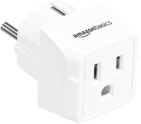 Amazon Basics 3-Pack Travel Plug Adapter Type E/F, Europe - France, Germany, Greece, Hungary, Iceland, the Netherlands, Norway, Poland, Portugal, Romania and Spain, White - Image 2