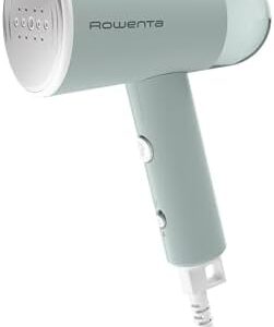 Rowenta Mini Travel Steamer for Clothes, Portable Handheld Steamer with 2.3 Oz Tank, Foldable, 1100 Watts, Ironing, Travel Essentials, Green, DR1014