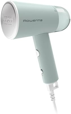 Rowenta Mini Travel Steamer for Clothes, Portable Handheld Steamer with 2.3 Oz Tank, Foldable, 1100 Watts, Ironing, Travel Essentials, Green, DR1014