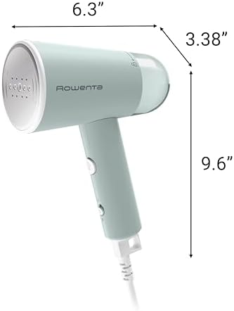 Rowenta Mini Travel Steamer for Clothes, Portable Handheld Steamer with 2.3 Oz Tank, Foldable, 1100 Watts, Ironing, Travel Essentials, Green, DR1014 - Image 3