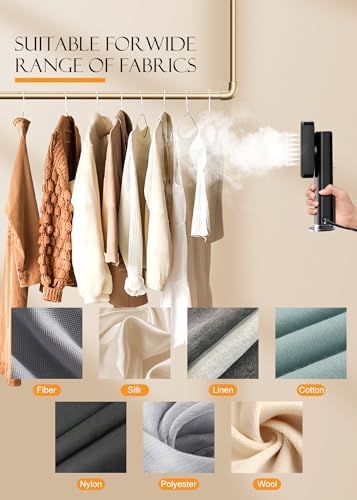 Portable Clothes Steamer, Fast Heat-Up Handheld Garment Steamer with 90ml Tank and Heat-Resistant Glove for Home, Office, and Travel - Image 6