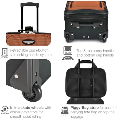 Travel Select Amsterdam Expandable Rolling Upright Luggage, Gray, 4-Piece Set - Image 4