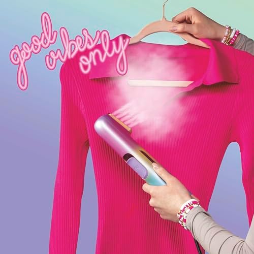 CHI VIBES Handheld Garment Steamer for Clothes, Fabric and Drapes, 5 Minutes of Continuous Steam, Portable Wrinkle-Remover for Home and Travel, Vacation Essentials, 80ml Water Tank, Pink (11615) - Image 7