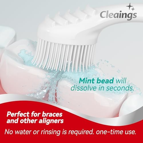cleaings® Mini Brushes-Disposable Toothbrushes with Toothpaste and Pick for Work or Travel, 24 Count (Mint Flavor(Pack of 1)) - Image 5