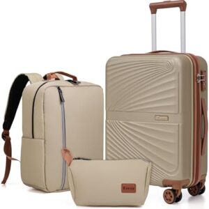 Luggage Sets 3 Piece, Suitcases with Wheels, ABS Hard Case Luggage with TSA Lock Spinner Wheels, Carry On Luggage Set (20inch)