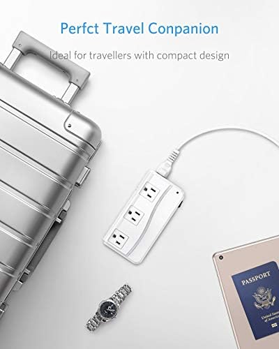 BESTEK International Power Adapter 250W, 220V to 110V Step Down Travel Voltage Converter with 4-Port USB Including US/AU/EU/UK//India/South Africa Plug Adapter (White) - Image 7
