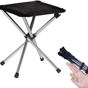 Camping Stool,Small Folding Chair,13.8" Lightweight Folding Stool Compact Backpacking Stool with Carry Bag