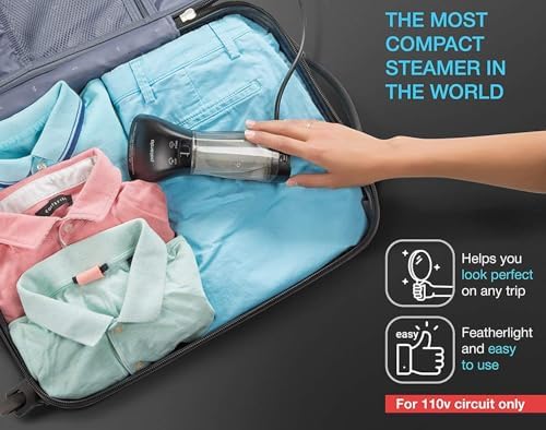 Travel Size Compact Travel Garment Steamer for Clothes to Go and Home Safe for Any Fabrics - Portable Handheld Steamer Powerful Steam Generator Iron for Clothes Best for Travel, 110V - Image 5