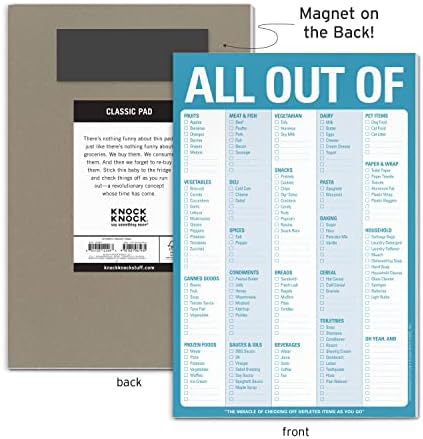 Knock Knock All Out Of Grocery List Note Pad, 6 x 9-inches (Blue) - Image 2