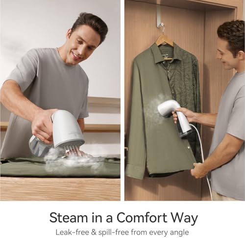 HiLIFE Steamer for Clothes, Handheld Clothes Steamer with Large 300ml Tank, 1100W Clothing Steamer, Fabric Wrinkle Remover, Portable & Compact Travel Size Garment Steamer ONLY FOR 120V (White) - Image 7