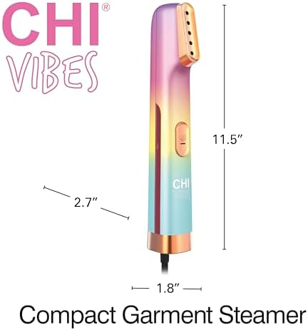 CHI VIBES Handheld Garment Steamer for Clothes, Fabric and Drapes, 5 Minutes of Continuous Steam, Portable Wrinkle-Remover for Home and Travel, Vacation Essentials, 80ml Water Tank, Pink (11615) - Image 8