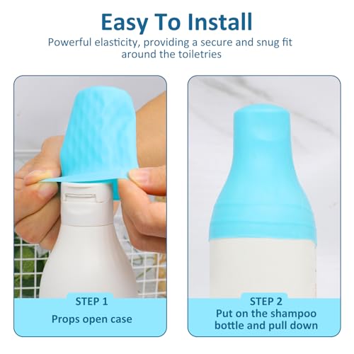 5 Pack Travel Essentials Accessories Silicone Bottle Covers, Cruise Essentials, Beach Vacation Essentials for Women Men, Elastic Sleeves for Leak Proofing, Fit Travel Size Bottles Toiletries - Image 7
