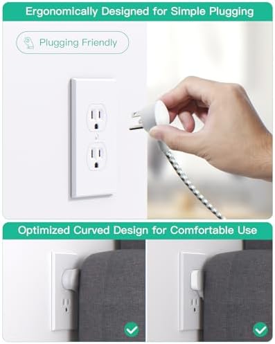 Cruise Ship Essentials - Mifaso Power Strip with USB Ports, 5Ft Flat Extension Cord with Multiple Outlets, USB Charging Station with Non Surge Protector for Cruise Ship, Travel, Dorm Room Essentials - Image 5