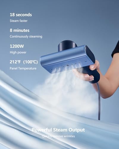 G9 Steam 2-in-1 Professional Handheld Travel Steamer for Clothes, Just 1lbs Lightly, 8 Minutes of Continuous Strong Steam, 1200W Light Steam Iron for travel and home - Image 3