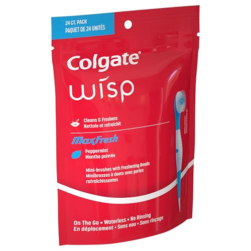 Colgate Max Fresh Wisp Disposable Mini Travel Toothbrushes, Peppermint, 24 Count (Pack of 4) - Image 9