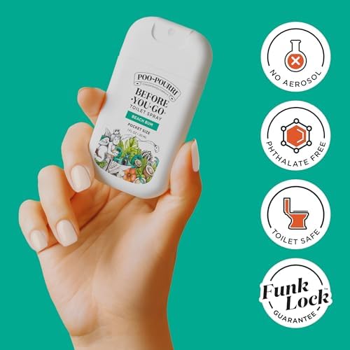 Poo-Pourri Before-You-Go Toilet Spray, Beach Bum, 1 Fl Oz Pocket Travel Size - Coconut, Orchid and Toasted Praline - Image 6