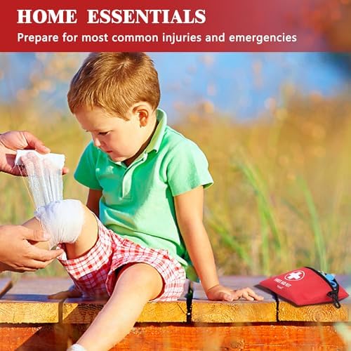 Mini First Aid Kit - 140 Piece Small First Aid Medical Kit for Car, Home, Office, Travel, Camping, Sports, Outdoor, School - Emergency First Aid Supplies and Survival Kit - Image 6