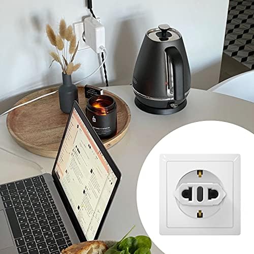 6 Pack US to Europe Plug Adapter - Type C European Travel Adapter, Wall Plug Power Converter for Europe (White) - Image 6