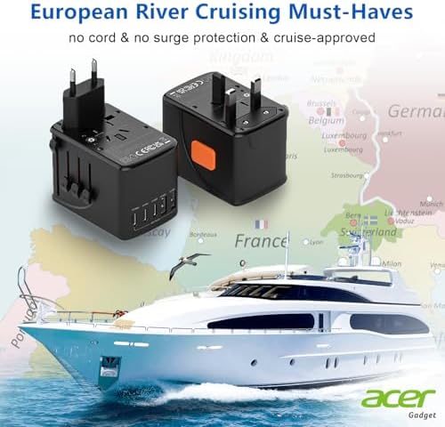 Acer Universal Travel Plug Adapter - International Power Adapter with 5 USB Ports (3 USB C) 5.8A, Worldwide Outlet Charger for USA to European UK France Germany Spain, Type C/E/F/G/I/L/A, Black - Image 6