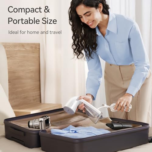 HiLIFE Steamer for Clothes, Handheld Clothes Steamer with Large 300ml Tank, 1100W Clothing Steamer, Fabric Wrinkle Remover, Portable & Compact Travel Size Garment Steamer ONLY FOR 120V (White) - Image 6