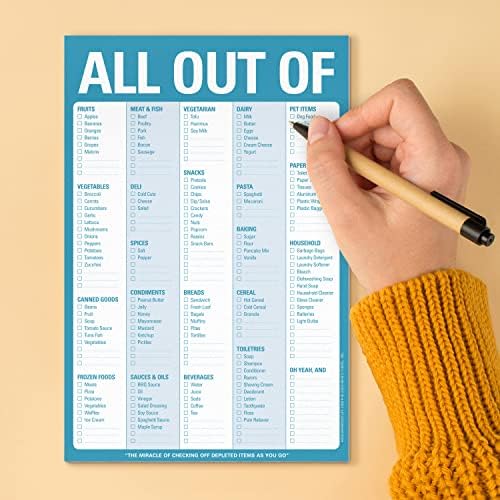 Knock Knock All Out Of Grocery List Note Pad, 6 x 9-inches (Blue) - Image 5
