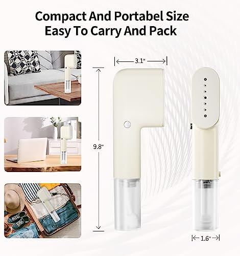Travel Steamer for Clothes Portable Mini, Hand Held Steamer, Small Steam Iron for Clothes, 15s Fast Heat-up, Handheld Clothing Steam 800W for Garments, Fabric Wrinkle Remover for Home Travel, 120V - Image 7