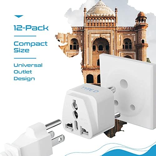 Ceptics Travel Adapter with Types A-M Plugs, Travel Plug Adapter Set Compatible with Power Sockets in All Continents, Compact World International Plug Adaptor Kit, Set of 12,GP-12PK - Image 7