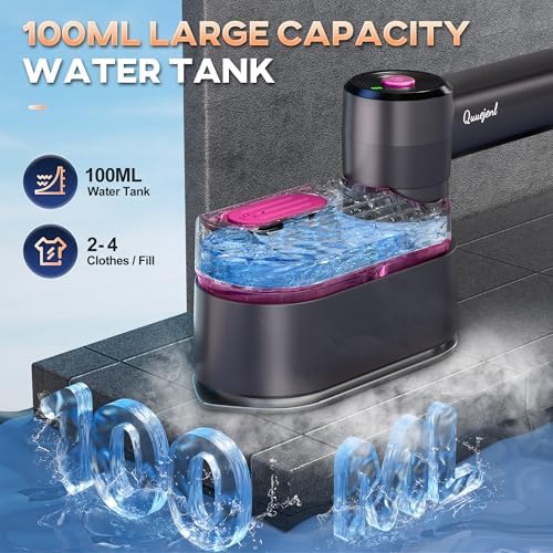 Travel Steamer - Portable Steamer for Clothes, 8FT Power Cord, Handheld Small Size Steam Iron Collapsible Design, Travel College Dorm Home Essentials (Purple) - Image 9