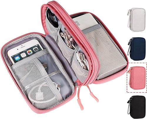 Electronic Organizer Travel USB Cable Accessories Bag/Case,Waterproof for Power Bank,Charging Cords,Chargers,Mouse,Earphones Flash Driver