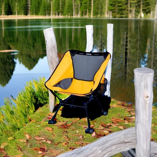 iClimb Ultralight Compact Camping Folding Beach Chair with Anti-Sinking Large Feet - Image 6