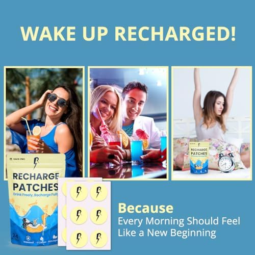 The Recharge Patch 24-Pack: Recovery Patches Party Patches Cruise Essentials 2025 Women Festival Essentials Travel Essentials Cruise Ship Accessories Travel Size Toiletries Rebound Patches Must Haves - Image 6