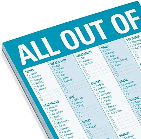 Knock Knock All Out Of Grocery List Note Pad, 6 x 9-inches (Blue) - Image 3