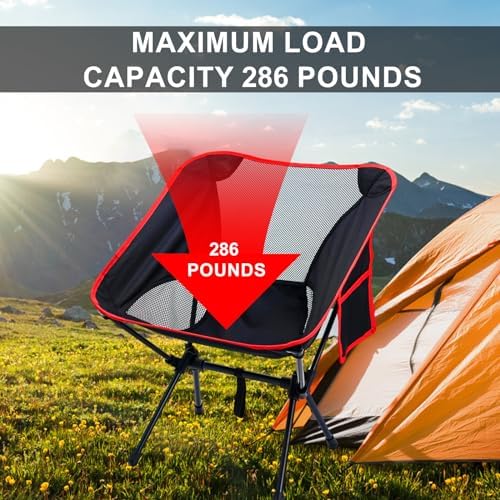 Backpacking Chair, Camping Chairs for Adults, Foldable Portable Chair for Outside Camp Sports Beach Travel Hiking - Image 4