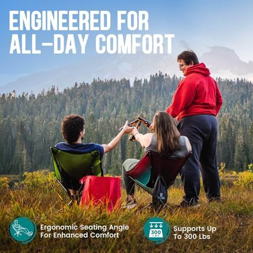 Swivel Portable Chair - Small Compact Collapsible Folding Chairs for Adults, Setup in 8 Seconds, Lightweight Outdoor Backpack Chair for Camping, Travel, Hiking, Beach, Support 300 LBS - Image 5