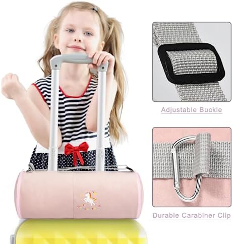 Kids Travel Blanket and Pillow- Premium Soft Pink Airplane Blanket with Adjustable Travel Bag, Hand Luggage Belt Compact Pack Large Blanket for Car, Road Trip, Home Use (60"*40" in) - Image 6