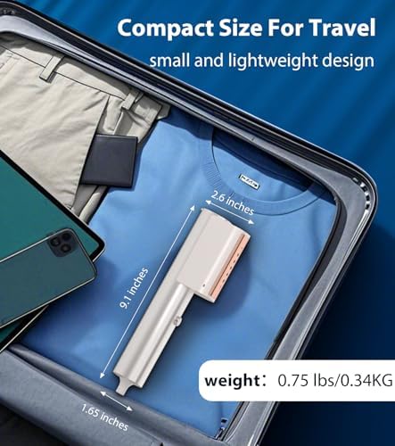 Steamer for Clothes travel,Portable Handheld Garment Steamer,Mini Steam Iron for Any Fabrics,Wrinkle Remover for Travel Home or Office. - Image 3