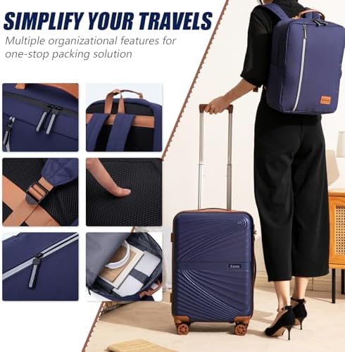 Luggage Sets 3 Piece, Suitcases with Wheels, ABS Hard Case Luggage with TSA Lock Spinner Wheels, Carry On Luggage Set (20inch) - Image 5