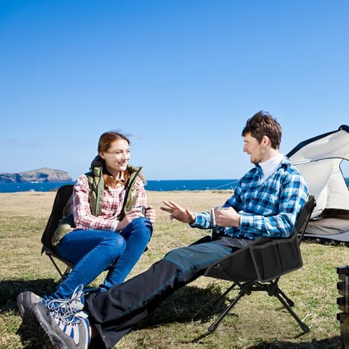 TOBTOS Ultralight Camping Chair, Portable Folding Backpacking Chair, Compact Camping Chair with Carry Bag for Outdoor Camp Hiking Backpack Beach Travel (Black) - Image 2