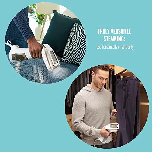 Conair Handheld Garment Steamer for Clothes, Turbo ExtremeSteam 1875W, Portable Handheld Design, Strong Penetrating Steam, White / Champagne - Image 5