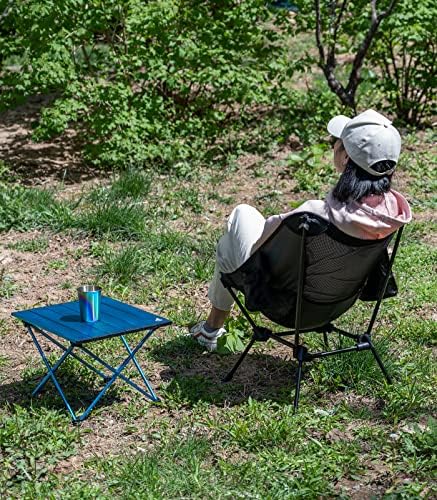 iClimb Ultralight Compact Camping Folding Beach Chair with Anti-Sinking Large Feet - Image 5