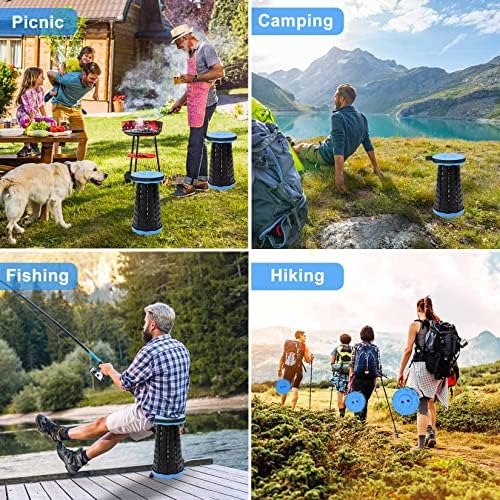 Foldable Telescoping Stool Portable, Retractable Stool for Adults, Upgraded Collapsible Folding Seats with Load Capacity 550lbs, Camping Stools for Adults - Image 7